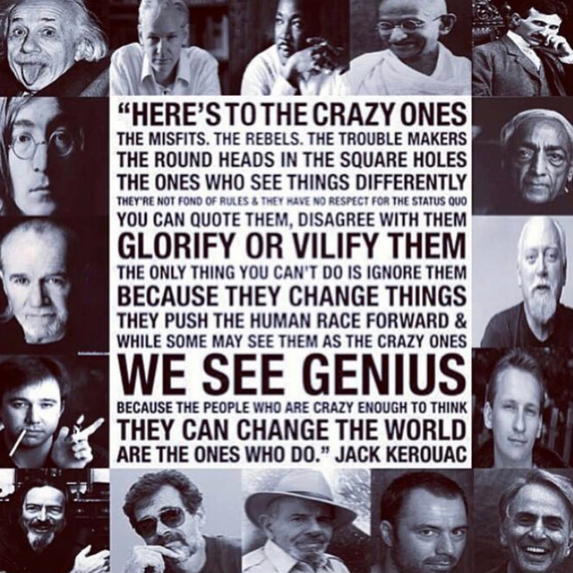 BEYOND supposedly normal: „Here‘s to the crazy ones, the misfits, the rebels, the troublemakers, the ones who see things differently“🤯💫
